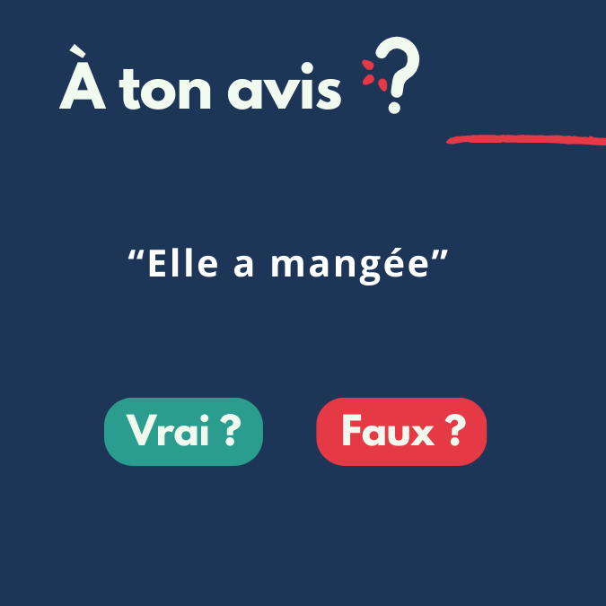 elle a mangée exemple accord passé composé